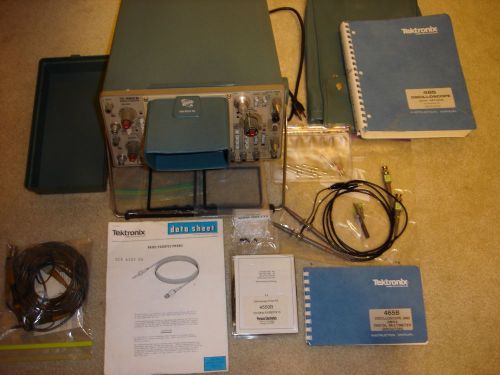 Textronix 465B  Sound Wave Oscilloscope Testing Bundle with manuals