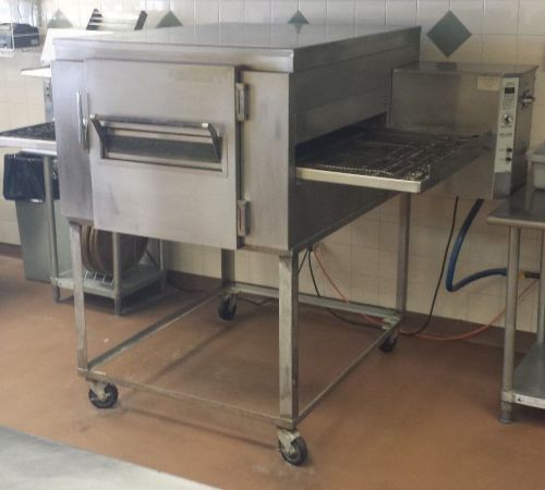 Pizza oven conveyor lincoln impinger 1450 single stack natural gas w/ stand for sale