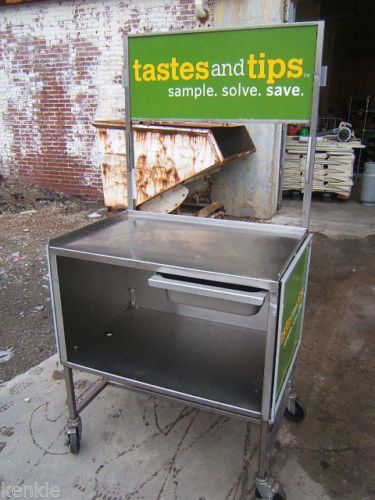 Win-holt enclosed stainless steel sample demo table sssc-3624msd supermarket for sale