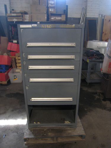 Stanley vidmar 6 drawer parts tool storage cabinet 30w x 27.5d x 59&#034;t free ship for sale