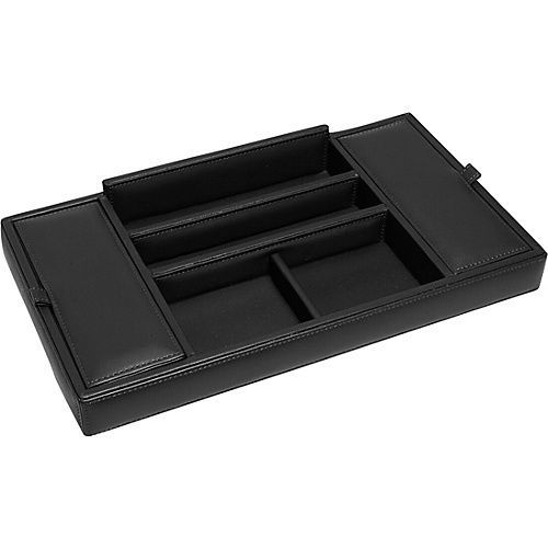 Royce Leather Men&#039;s Leather Valet Tray - Black Business Accessorie NEW