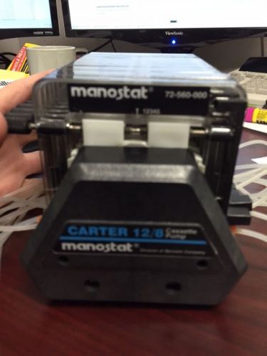 Cole parmer manostat carter peristaltic cassette pump head 7519-25 carter 12/8 for sale