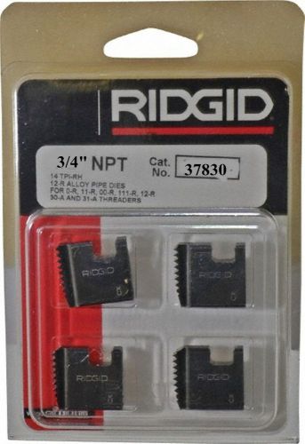 Ridgid 37830 alloy pipe threading dies 3/4&#034; 12r npt set of 4  usa made free ship for sale