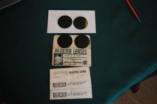 Vintage 2 Jackson Products #5, 2 MSA #3, 4 clear, 50mm Welding Goggle Lenses