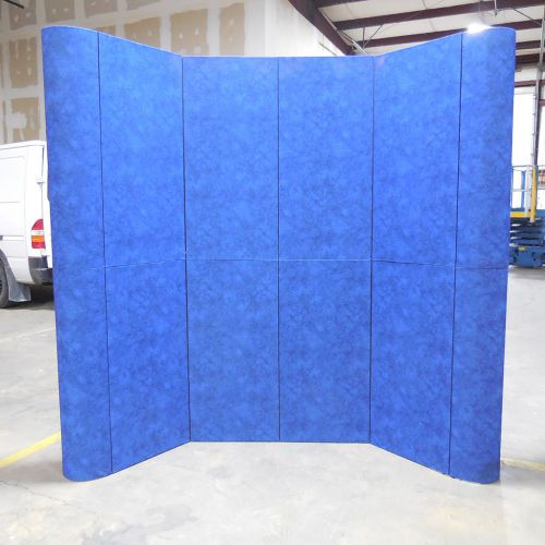 Nimlok 8&#039; x 8&#039; 12 panel Blue portable trade show display background  w/ cases