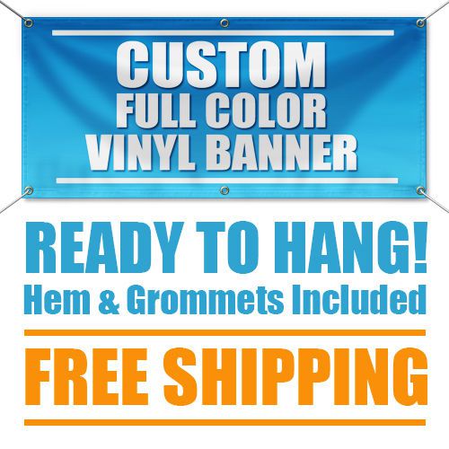 2x4 Full Color Custom Banner 13oz Vinyl DOUBLE SIDED