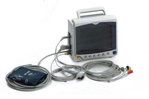 8.4&#034; Portable 6-Parameter ICU/CCU Vital Sign Patient Monitor ECG/NIBP/SPO2/PR/TE