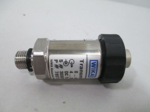 New wika 7857153 s-10 4-20ma pressure 10-30v-dc 0-400bar transmitter d271241 for sale