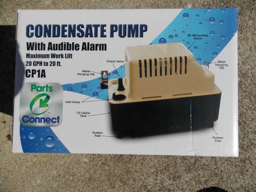 CP1A, HVAC condensate pump, 1/10 HP, 120 Volts, 1/2 gallon tank