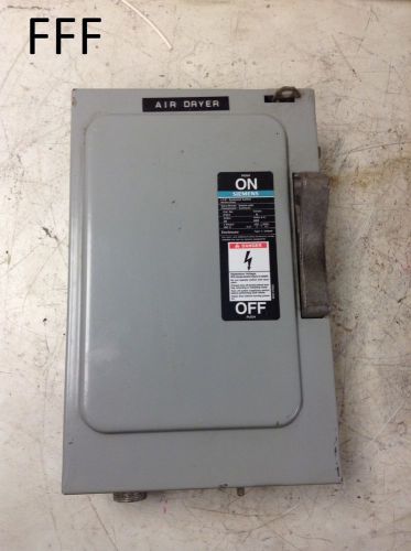 Siemens 30 amp fusible safety disconnect f351 480 vac for sale