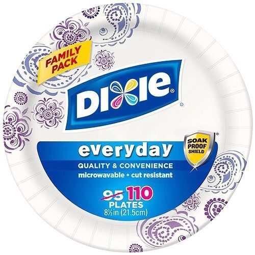 CASE Lot DIXIE Everyday Use 8 1/2 Inch 8.5&#034; / 6 X 110pc Packs = 660 PAPER PLATES