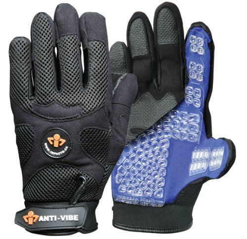 Impacto bg40860 anti-vibration mechanics air glove  black for sale