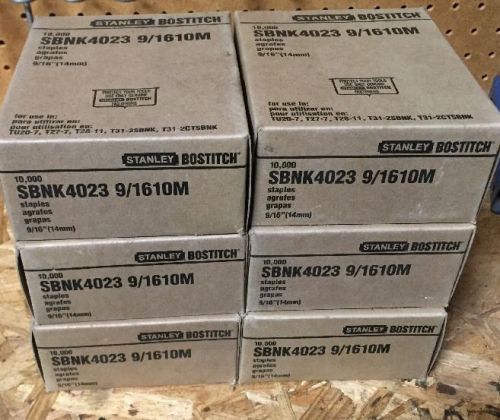 6 Boxes(STANLEY BOSTITCH SBNK4023 9/16 10M For-TU20,T27,T28-11,T31-2SBNK,2CTSBNK