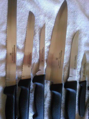soft-grip Dexter Rusell Sani-Safe Commercial Cutlery, Knife Set 7-Piece w/case