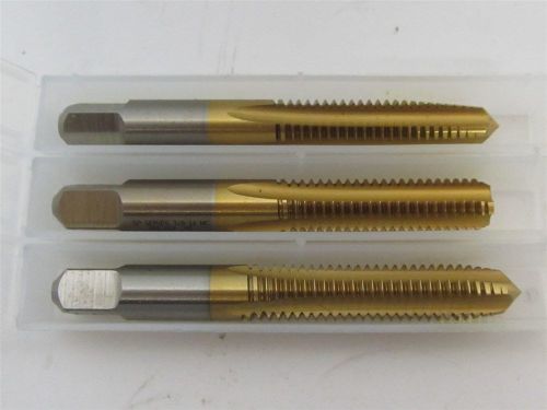 Consolidated Drill &amp; Tool 46164, 3/8&#034;-16, HSS, TiN, Spiral Point Tap Set