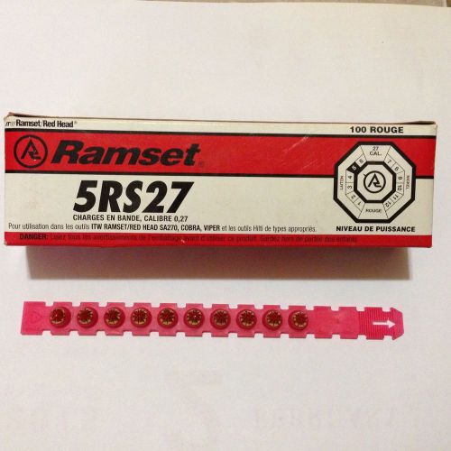 RAMSET 5RS27 .27 CALIBER STRIP RED POWER LOADS  (Brand new)