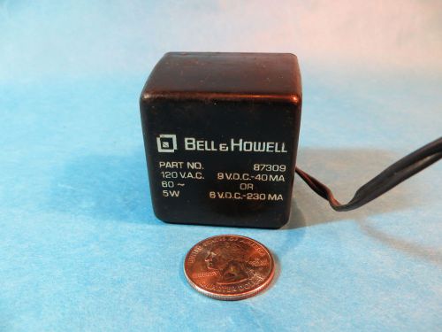 BELL &amp; HOWELL Power Supply Part Number 87309 12VAC 9 VDC-40MA, 8 VDC-230MA