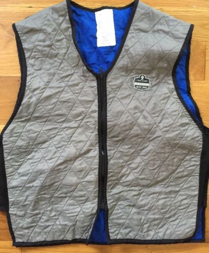 Ergodyne chill-its 6665 evaporative cooling vest xl silver -tenacious work gear for sale