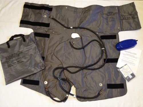 Pneumatic anti shock trauma trousers air pants vinyl tech emergency medical gray for sale