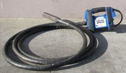 Wyco sure speed concrete cement vibrator 21 feet long shaft &amp; head 115v for sale