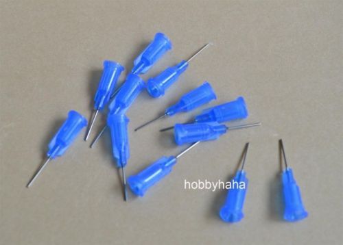 100pcs 1/2&#034;  22Ga Blue Blunt dispensing  syringe needle tips  New