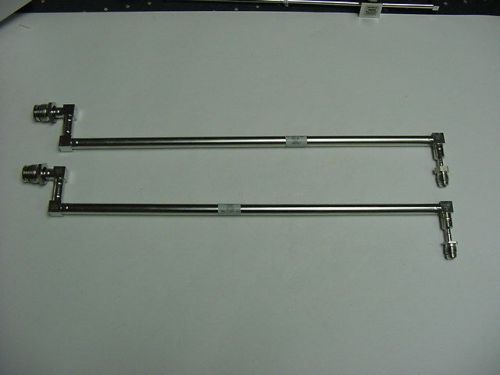 Lot of 2 swagelok stainless steel welded  pipes 1/2&#034; to 1/4&#034; vcr, 18&#034; l for sale