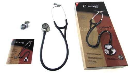 3m littmann cardiology iii navy blue 27&#034; double sided chestpiece stethoscope iob for sale