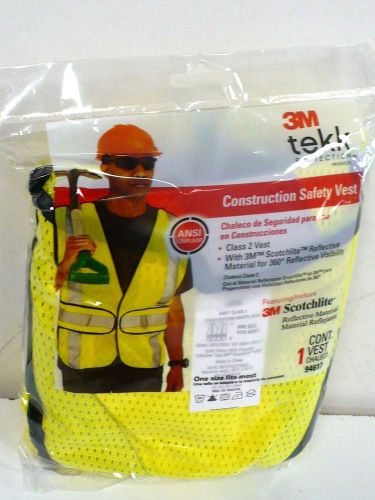 New 3M teKK Safety VEST- 94625 ONE SIZE FITS MOST 3M REFLECTIVE- Lime