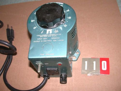 Staco 3PN1010 Variable Autotransformer 120V In/Out 0-140V 10A 1.4KVA Free S&amp;H