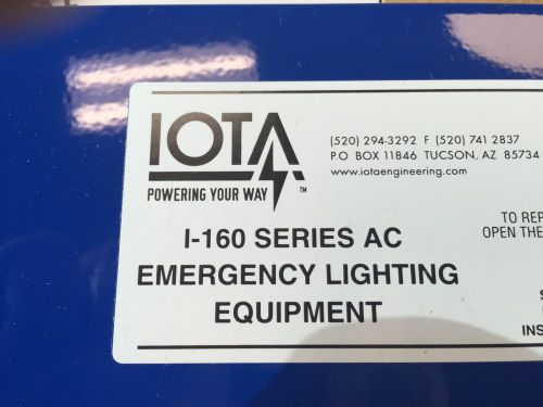 Iota I-160 Series AC Emergency Lighting Equipment