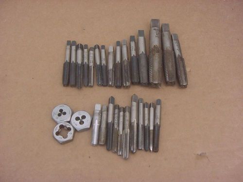 LOT OF TAP &amp; DIES - MORSE - ACE - HANSON - HEAVY DUTY MADE IN USA