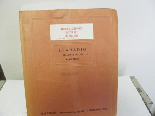 Lear Avia Type INM-603 (old RH-3) Learadio Junior Unihand Reel Instruc Book