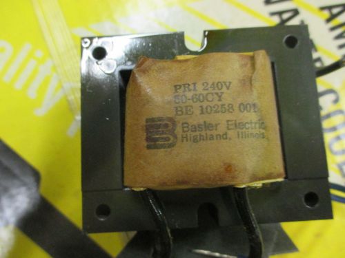 Basler Electric BE10258-001 Transformer PRI-240V, 50-60CY, NEW