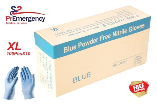 1000/cs nitrile disposable gloves powder free ( non latex vinyl exam) size: xl for sale