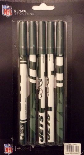 5 Pack NFL Jets Stick Pens Ages 3+, Free Shipping