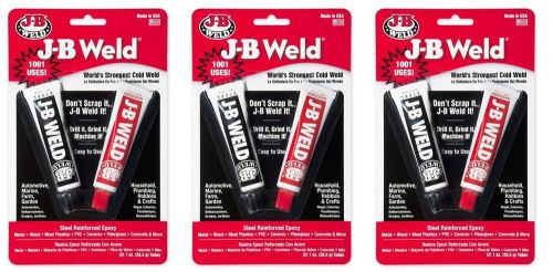 3 packs j-b weld 8265-s (1oz tubes) steel reinforced epoxy for sale