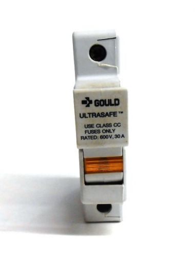 Gould fuse block, uscc21, 1 pole with indicators, 30 amp, 600v, class cc for sale