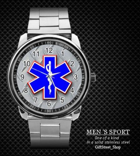 Emt paramedic medical badge steel watch new 2015 (rare) for sale