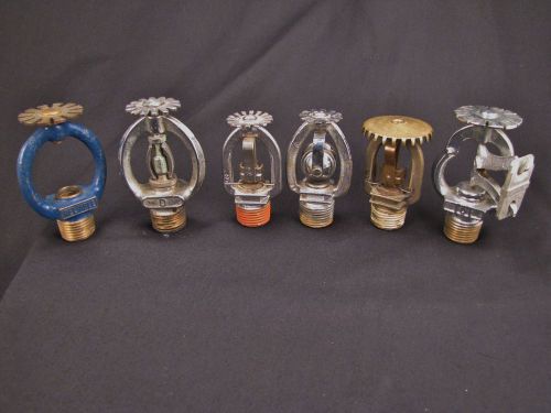 Vintage Lot of 6 Collectable Fire Sprinkler Heads  &#034;Reliable, Hodgman, Star, LRC