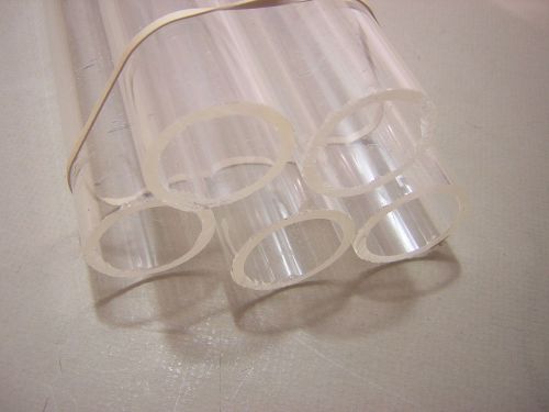 5 acrylic plastic tubes ~ 1-1/4&#034; od x 1&#034; id, 12&#034; long  -  handy machinists stock for sale