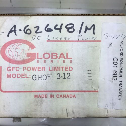 NEW GFC POWER LIMITED GHOF 3-12 POWER SUPPLY