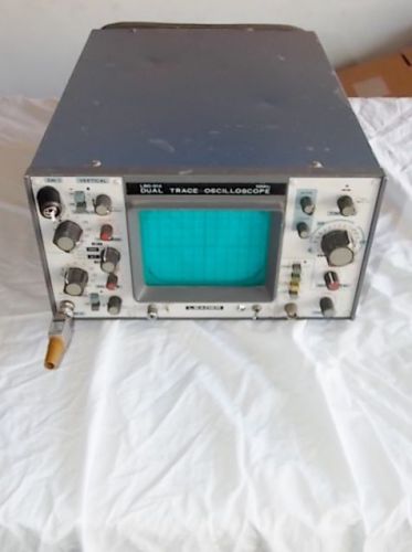USED LEADER DUAL TRACE OSCILLOSCOPE- 10MHZ- AS IS CONDITION-SEE PICTURES