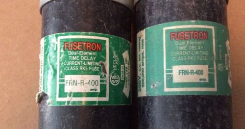 Used Lot of 2 Fusetron FRN-R-400 250v 400a