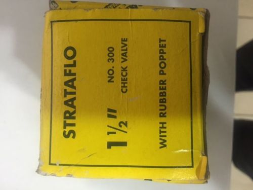 Strataflo 1 1/2 No 300  Check Valve WITH RUBBER POPPET - NEW