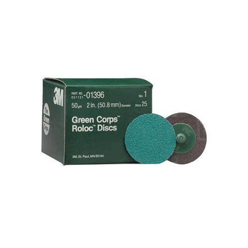 3M Green Corps™ Roloc™ Discs - 3m 051131- 01396 greenrolox disc 50 grit