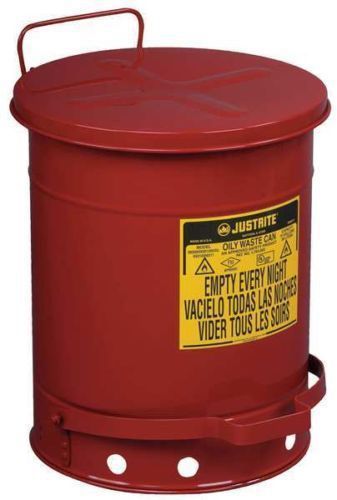 Oily waste can, 10 gal., steel, red for sale