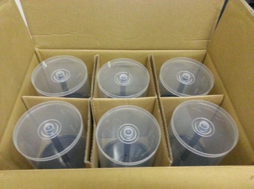 1 Lot of 6 Empty Spindle Cake Boxes Holds 100 CDs or DVDs per Spindle