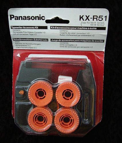 Panasonic KX-R51 3-pack Typewriter Cassettes &amp; 2 correction tapes Accessory NEW
