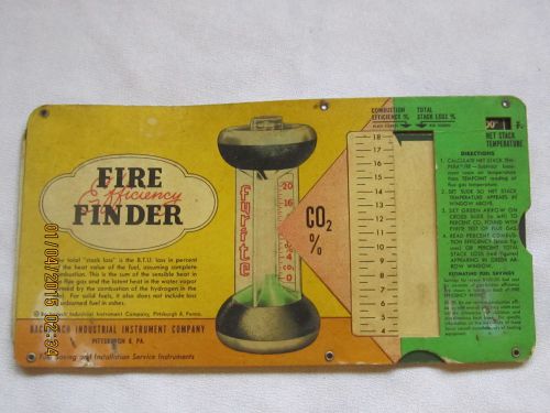 Fire Efficiency Finder by Bacharach Industrial Instrument Company - Vintage 1960