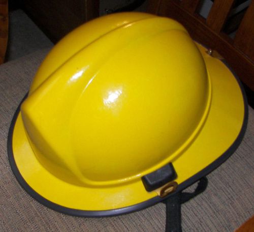 Morning Pride Fire Helmet Fits Hat Size 6 to 9 1/2&#034; FYR Yellow Glass Shell